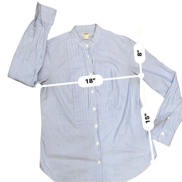 (5 for $25) J.Crew Long Sleeve Button Down Tuxedo Blouse size XSโ - Picture 7 of 7